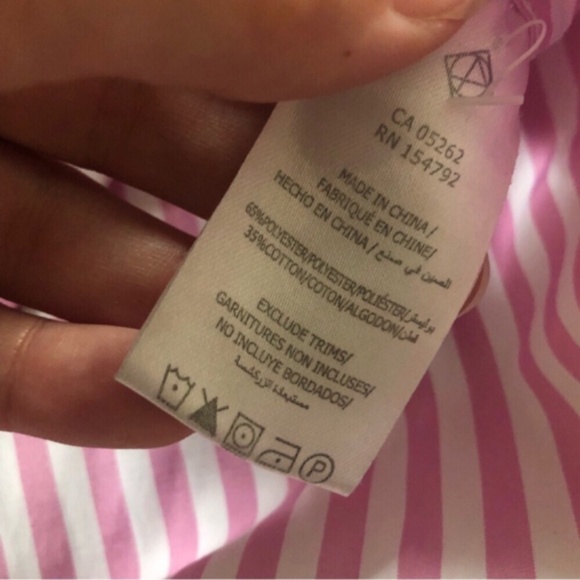 Point Zero Luxury Pink Striped Button Down Top - Picture 3 of 6